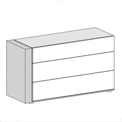 Комод DOLOMITE низкий 3 ящика