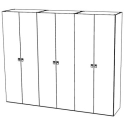 Шкаф Onda Bianco 6дв.