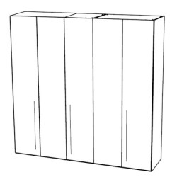 Итальянский 5-дверный шкаф Camelgroup Alba
