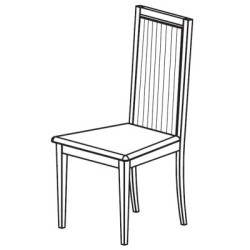 Итальянский стул Roma Stripe bianco