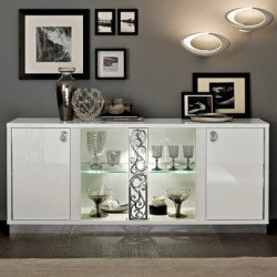 Комод-витрина Roma white 4дв.