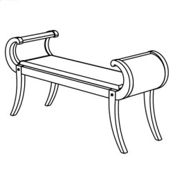 Банкетка Giotto Bianco Antico Camelgroup