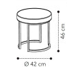 Пуф Round silver Camelgroup