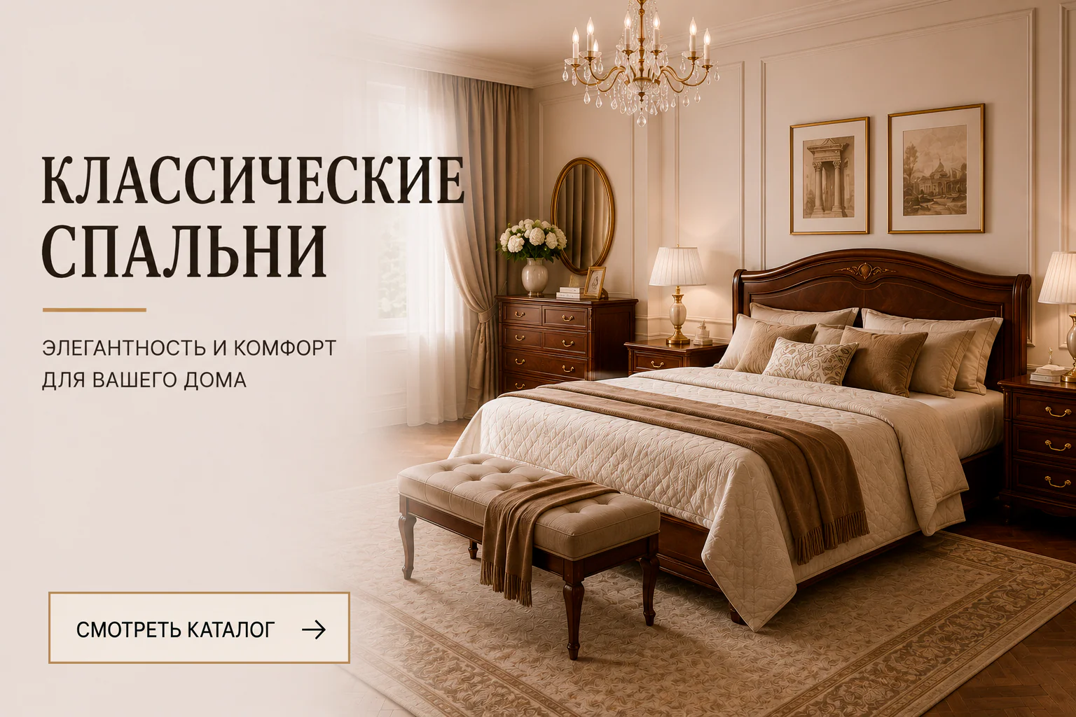 Итальянские спальни в классическом стиле